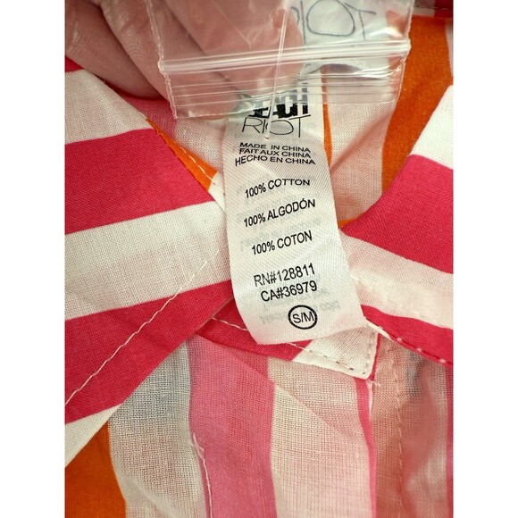 NWOT Beach Riot Alexa Top Cover-Up Button Shirt Size S/M Sunset Stripes Revolve - Picture 13 of 14